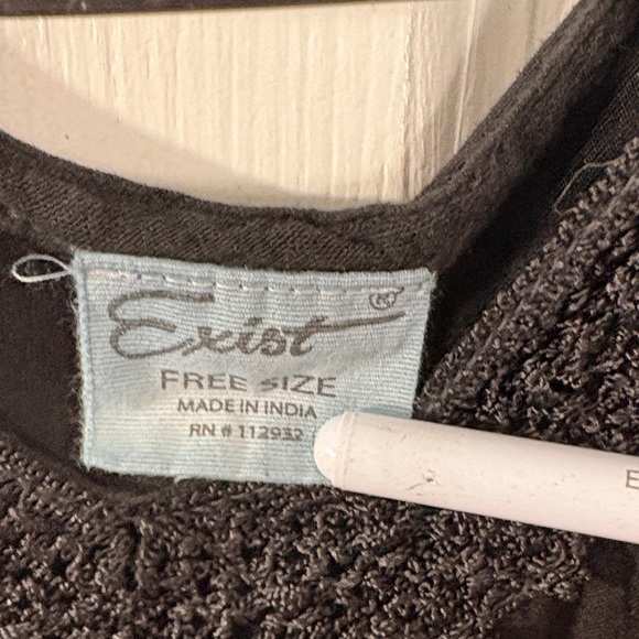 Exist Black Dress with Colorful Embroidery - Picture 2 of 6